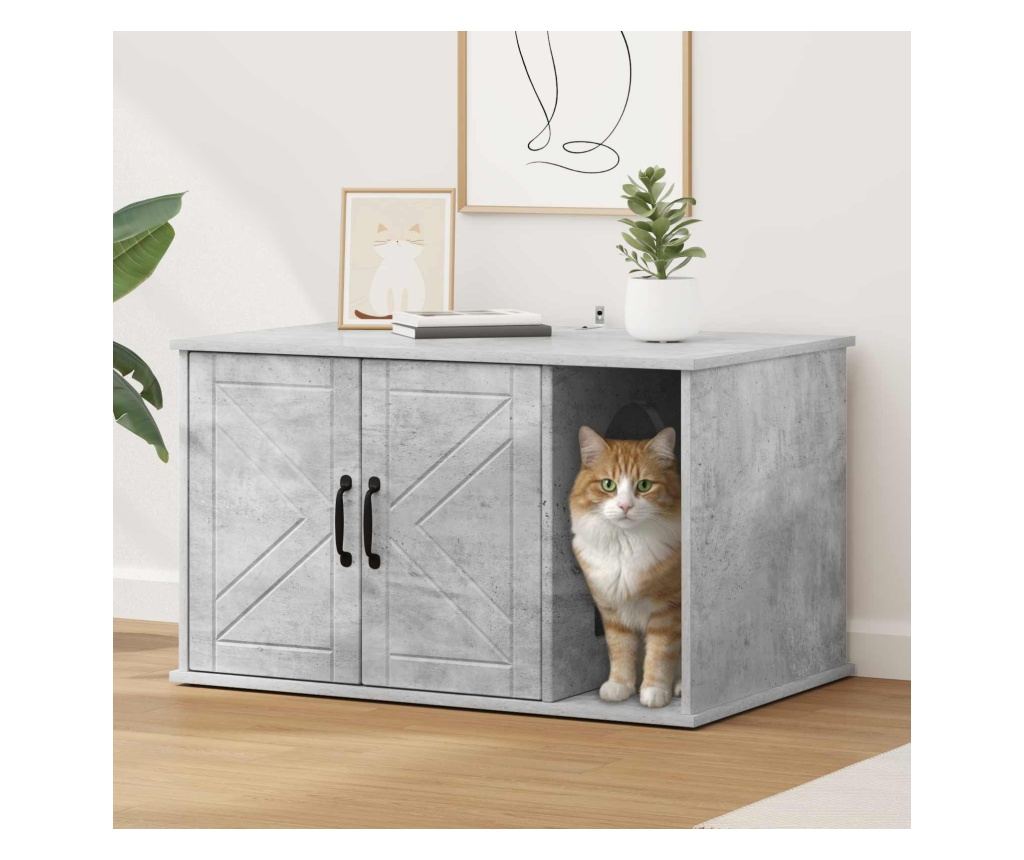 Къща за котки Бетон 85 x 55 x 50 см Инженерно дърво - 2