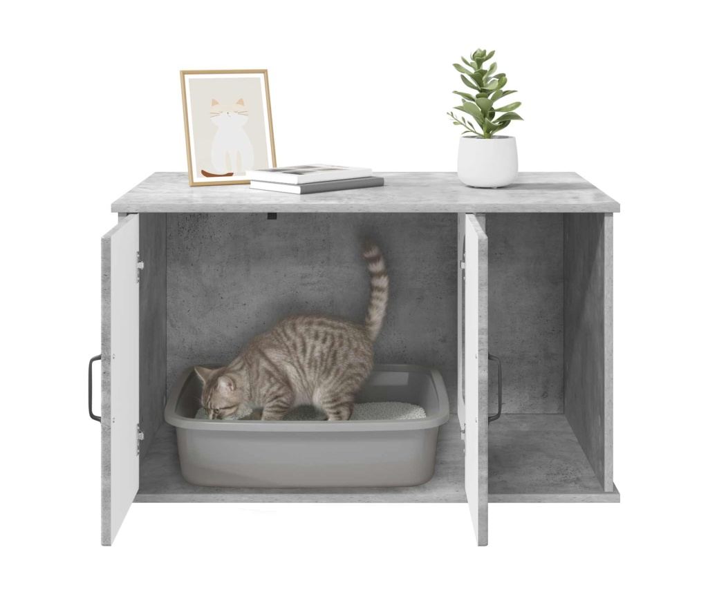 Къща за котки Бетон 85 x 55 x 50 см Инженерно дърво - 9