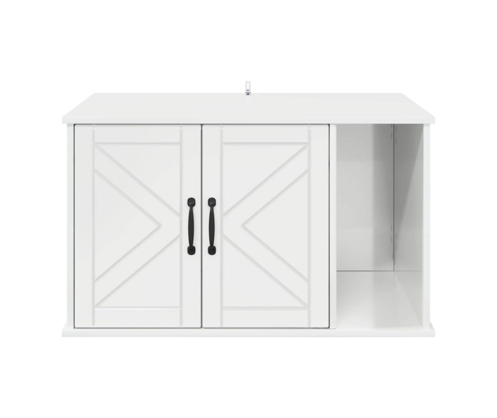 Къща за котки Гланц бяло 85 x 55 x 50 см Инженерно дърво - 4
