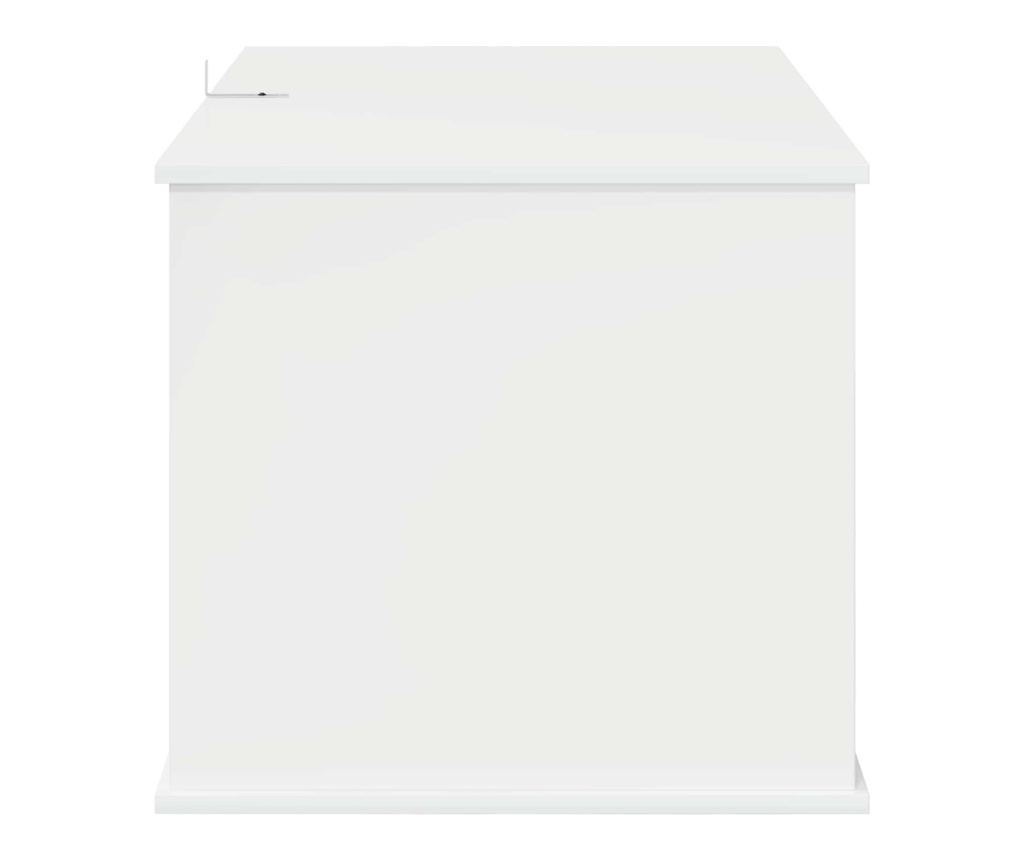 Къща за котки Гланц бяло 85 x 55 x 50 см Инженерно дърво - 6