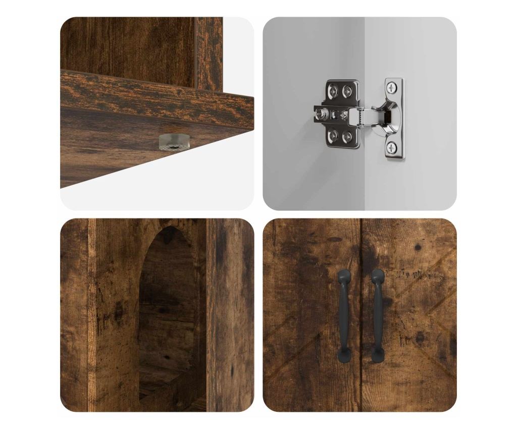 Къща за котки Димян дъб 85 x 55 x 50 см Инженерно дърво - 8