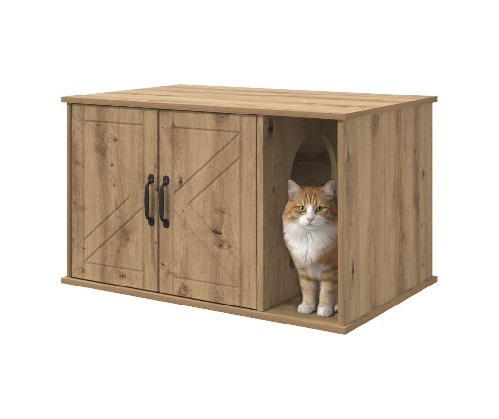 Къща за котки Дъб Артизан 85 x 55 x 50 см Инженерно дърво - 3