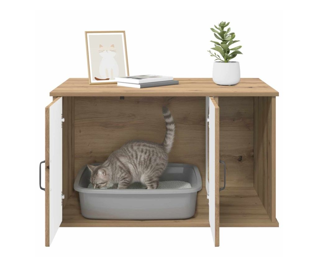 Къща за котки Дъб Артизан 85 x 55 x 50 см Инженерно дърво - 9