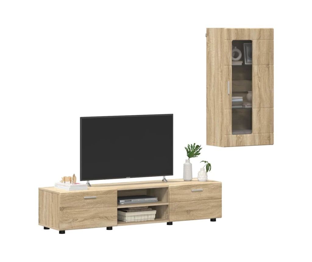 Комплект ТВ шкаф с чекмедже FLORIN Сонома дъб Инженерно дърво - 3
