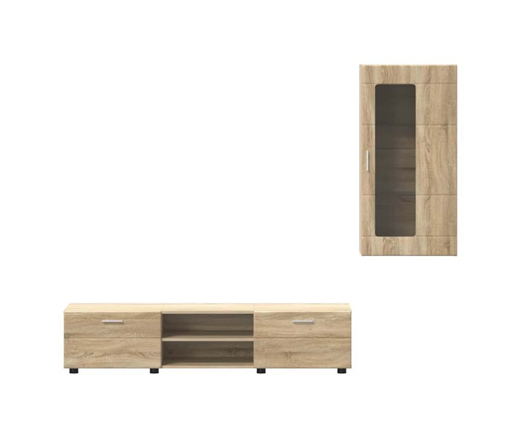 Комплект ТВ шкаф с чекмедже FLORIN Сонома дъб Инженерно дърво - 7