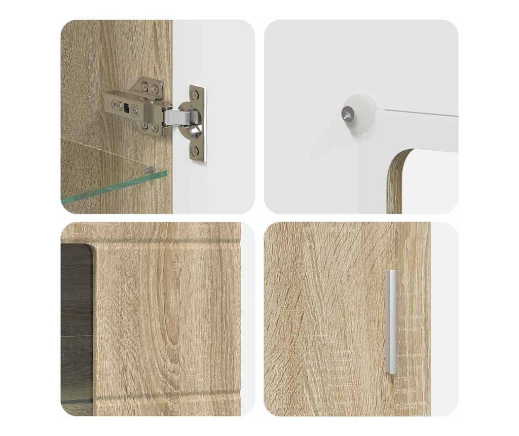 Комплект ТВ шкаф с чекмедже FLORIN Сонома дъб Инженерно дърво - 10