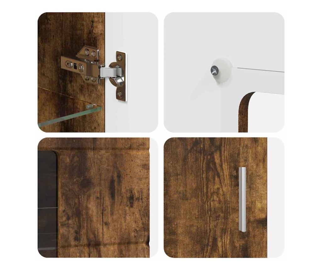 Комплект ТВ шкаф с чекмедже FLORIN Димян дъб Инженерно дърво - 10