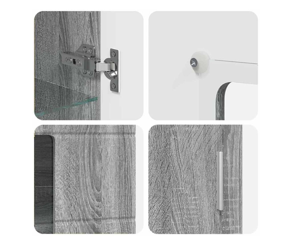 Комплект ТВ шкаф с чекмедже FLORIN Сив Сонома Инженерно дърво - 10