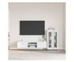 Комплект ТВ шкаф с чекмедже с рафт FLORIN Бяло Инженерно дърво thumbnail 2