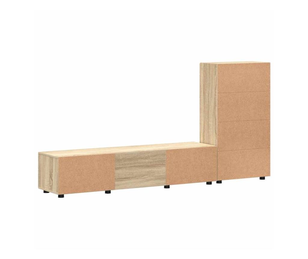 Комплект ТВ шкаф с чекмедже FLORIN Сонома дъб Инженерно дърво - 8