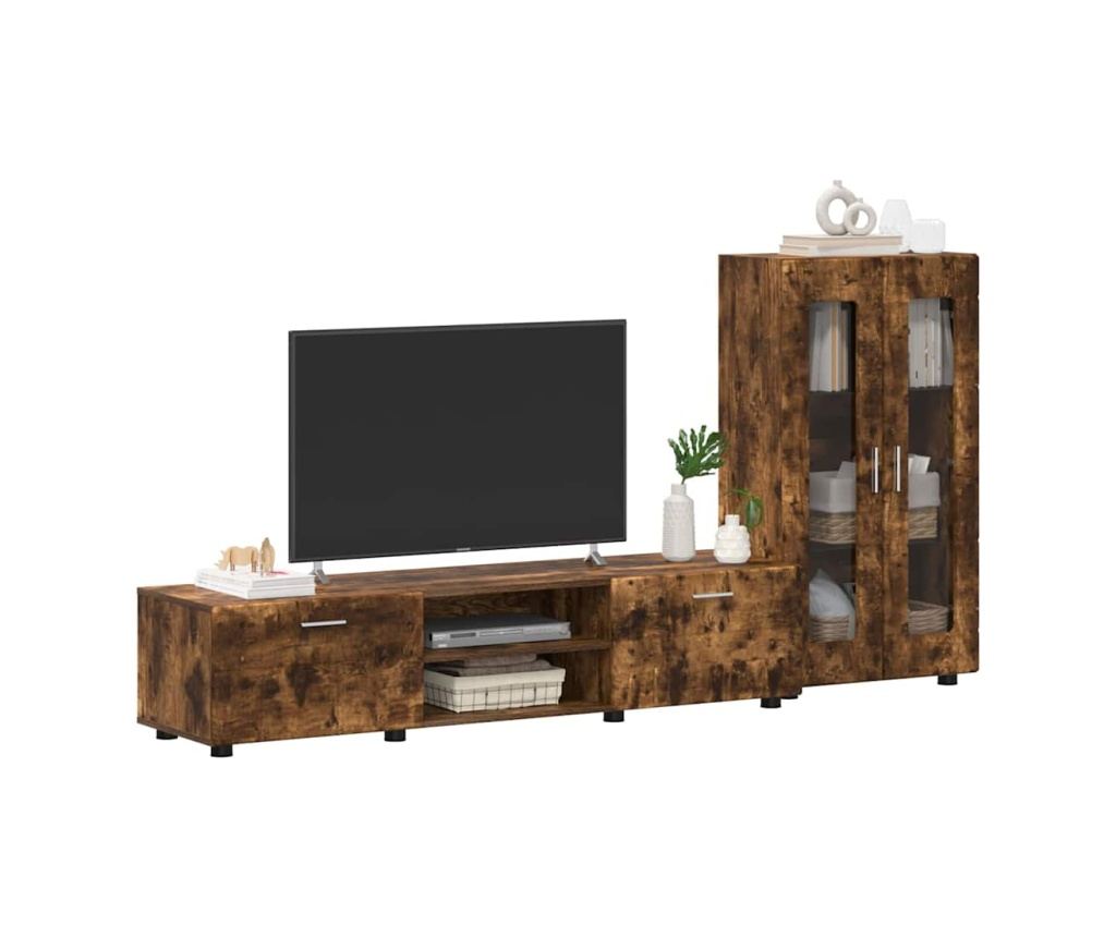 Комплект ТВ шкаф с чекмедже FLORIN Димян дъб Инженерно дърво - 3