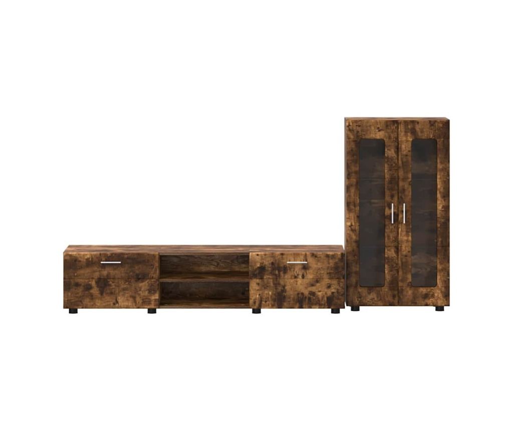 Комплект ТВ шкаф с чекмедже FLORIN Димян дъб Инженерно дърво - 7