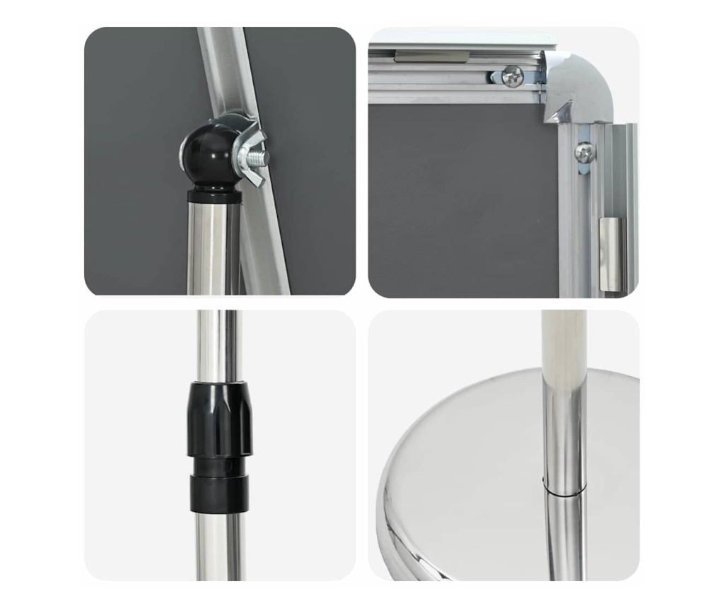 Стендове за търговски прояви Сребрист 25 x 25 x 125 см Алуминий - 9