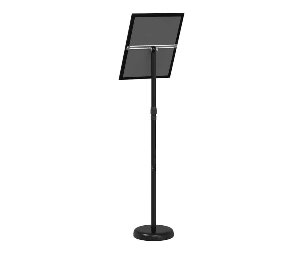 Стендове за търговски прояви Черно 25 x 25 x 125 см Алуминий - 8