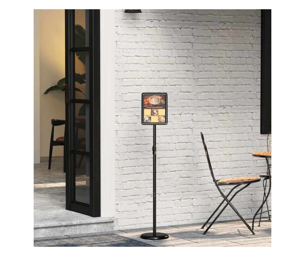 Стендове за търговски прояви Черно 25 x 25 x 125 см Алуминий - 2