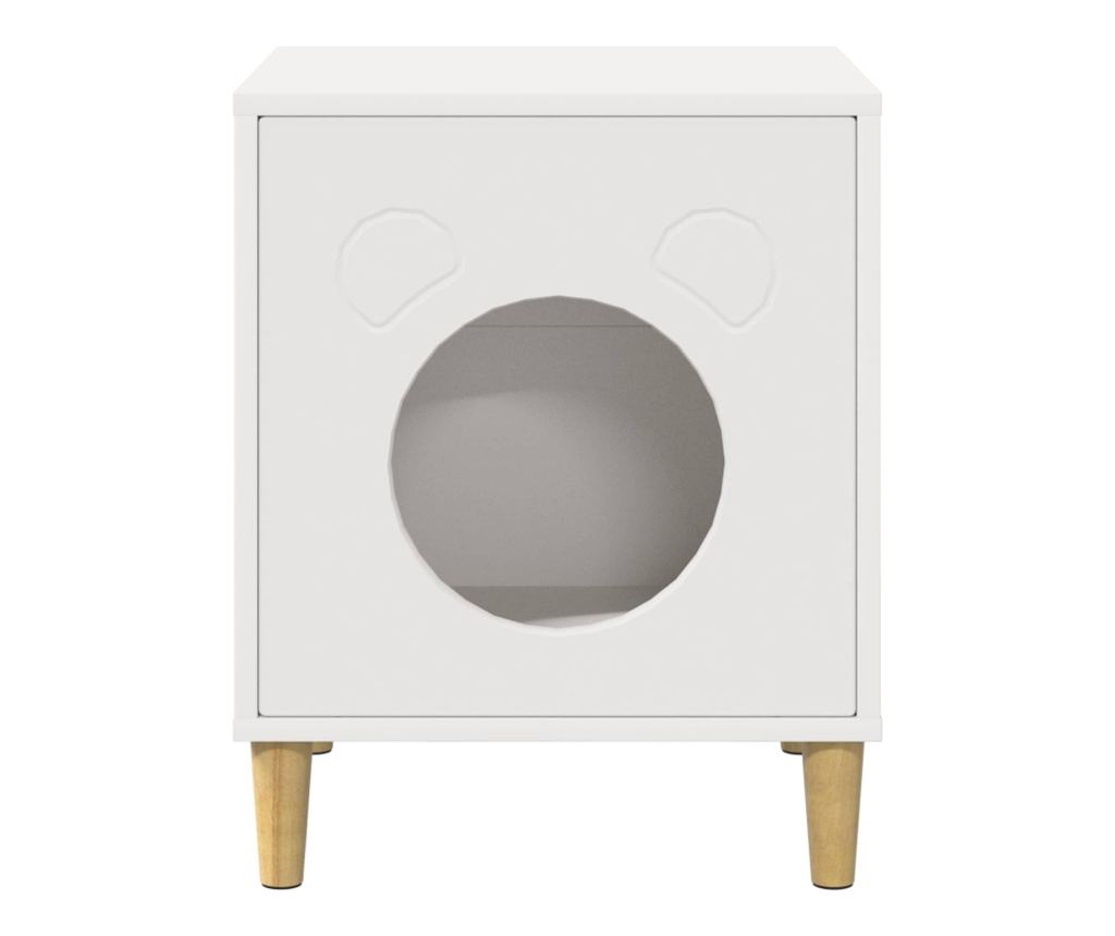 Къща за котки Бяло 42,5 x 40 x 53 см Инженерно дърво - 5