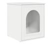 Къща за котки Гланц бяло 53 х 52 х 62 см Инженерно дърво thumbnail 1