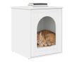 Къща за котки Гланц бяло 53 х 52 х 62 см Инженерно дърво thumbnail 3