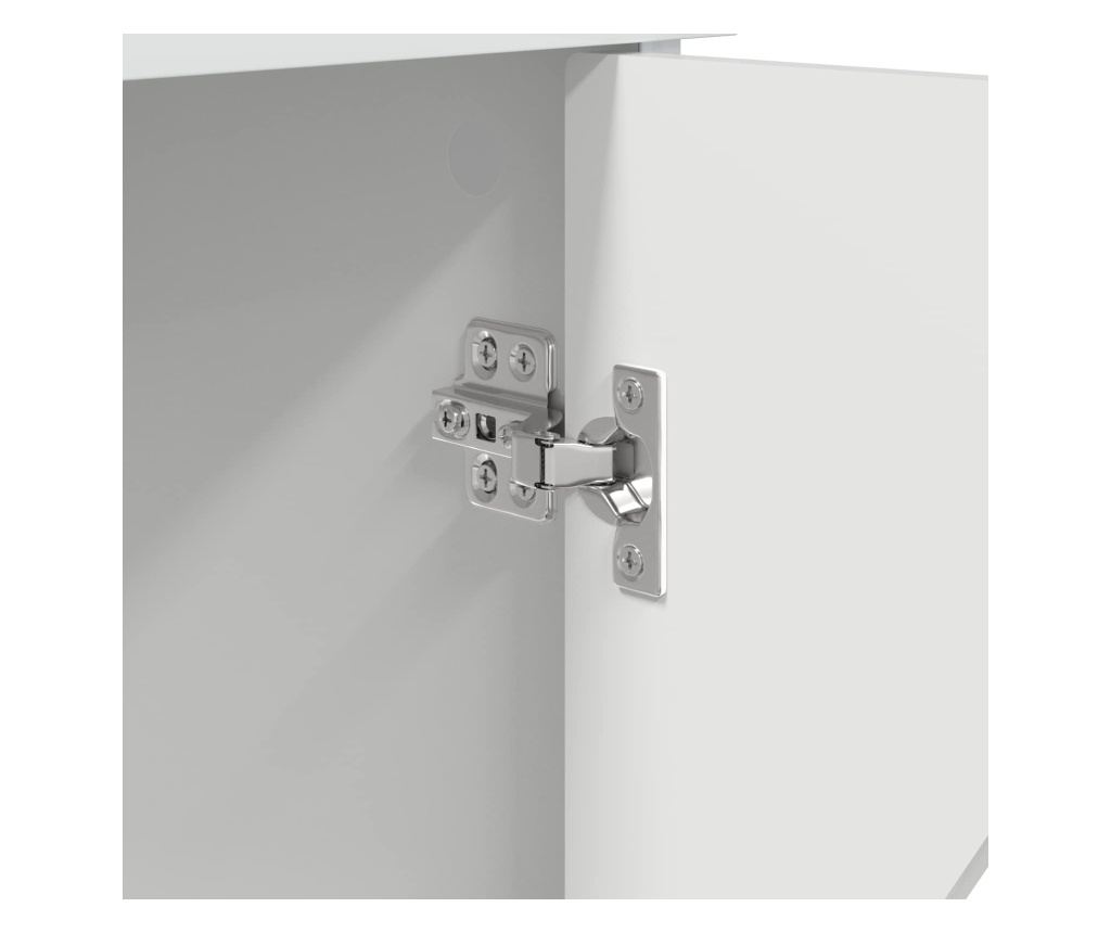 Къща за котки Гланц бяло 53 х 52 х 62 см Инженерно дърво - 10