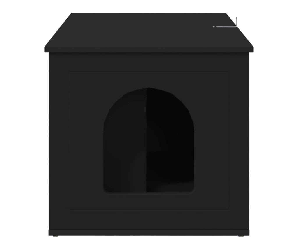 Къща за котки Черно 85 x 55 x 50,5 см Инженерно дърво - 7