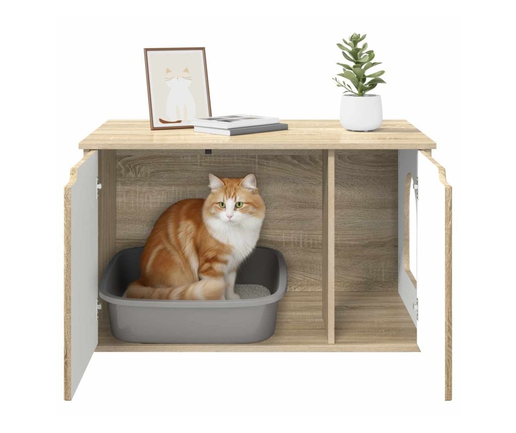 Къща за котки Сонома 85 x 55 x 50,5 см Инженерно дърво - 10