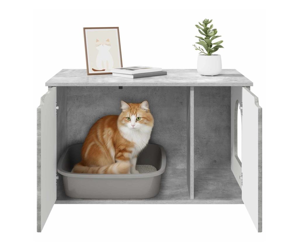 Къща за котки Бетон 85 x 55 x 50,5 см Инженерно дърво - 10