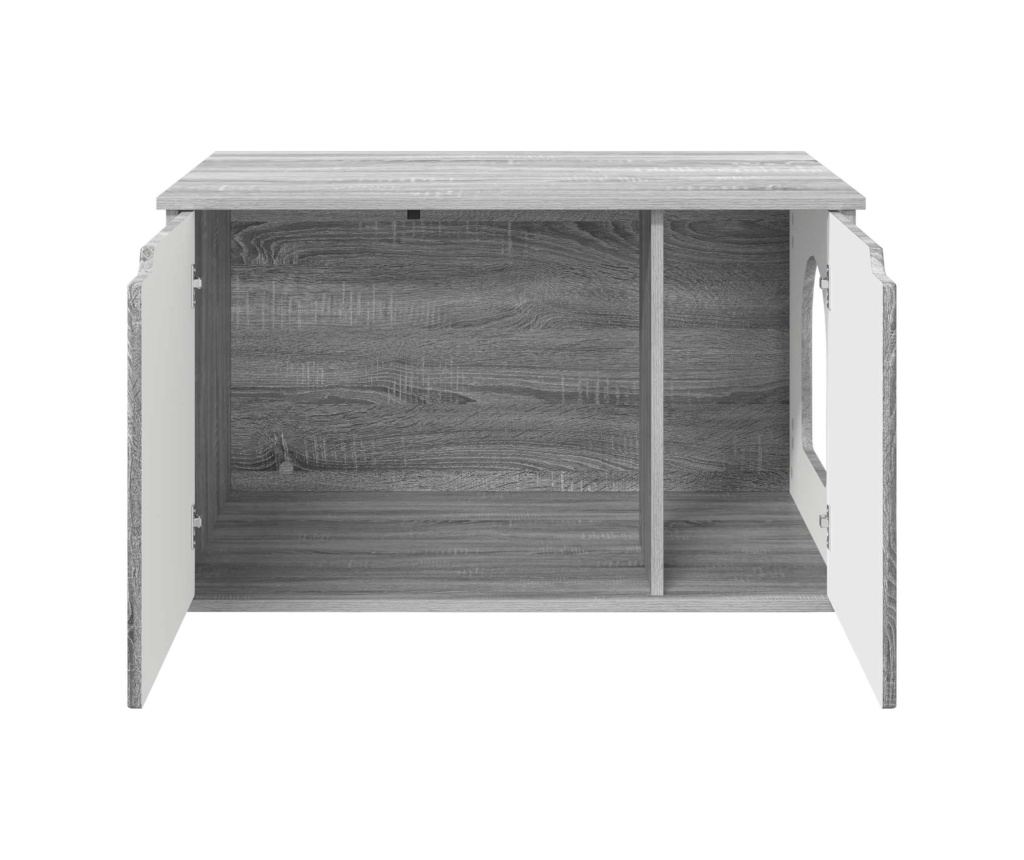 Къща за котки Сив Сонома 85 x 55 x 50,5 см Инженерно дърво - 4