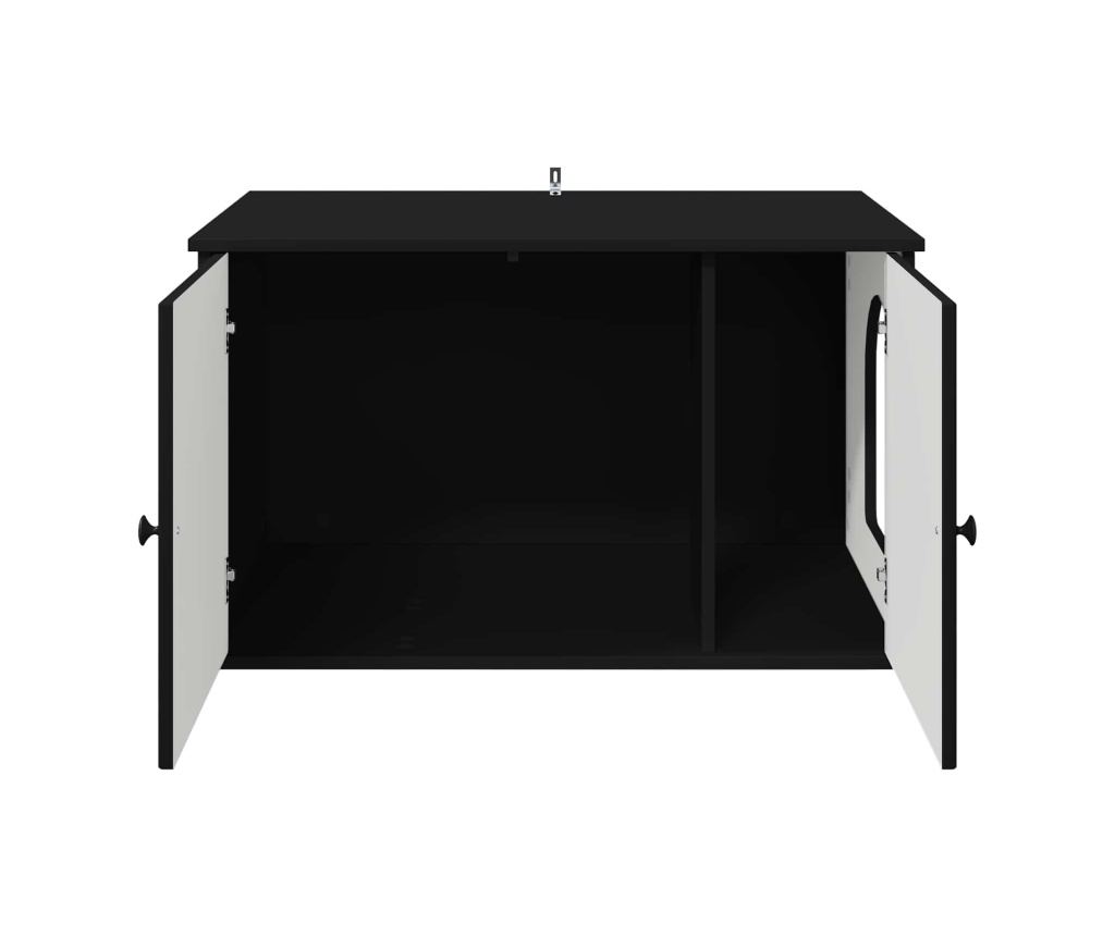 Къща за котки Черно 85 x 55 x 50,5 см Инженерно дърво - 4