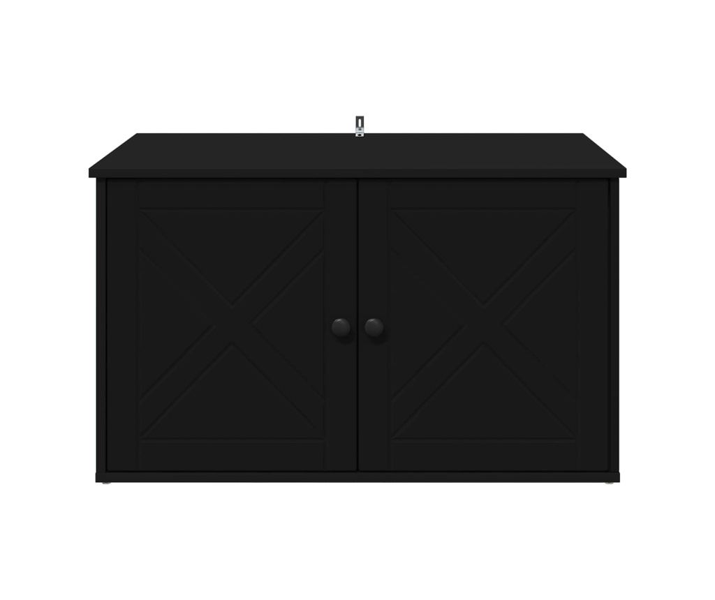 Къща за котки Черно 85 x 55 x 50,5 см Инженерно дърво - 6