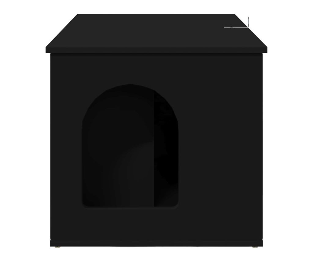 Къща за котки Черно 85 x 55 x 50,5 см Инженерно дърво - 7