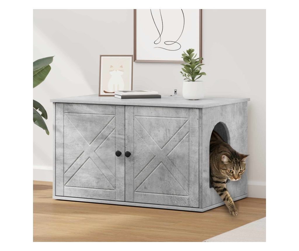Къща за котки Бетон 85 x 55 x 50 см Инженерно дърво - 2