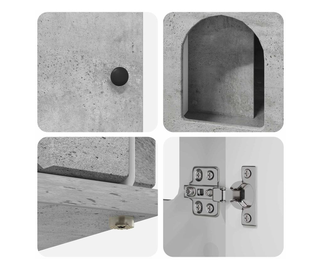 Къща за котки Бетон 85 x 55 x 50 см Инженерно дърво - 9