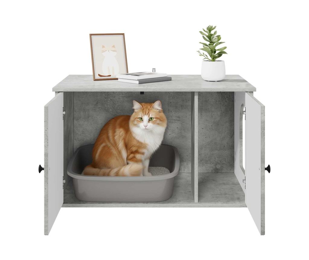 Къща за котки Бетон 85 x 55 x 50 см Инженерно дърво - 10