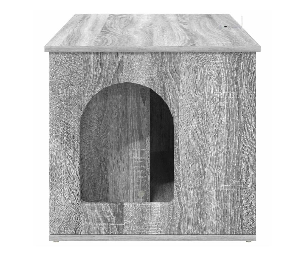 Къща за котки Сив Сонома 85 x 55 x 50 см Инженерно дърво - 7