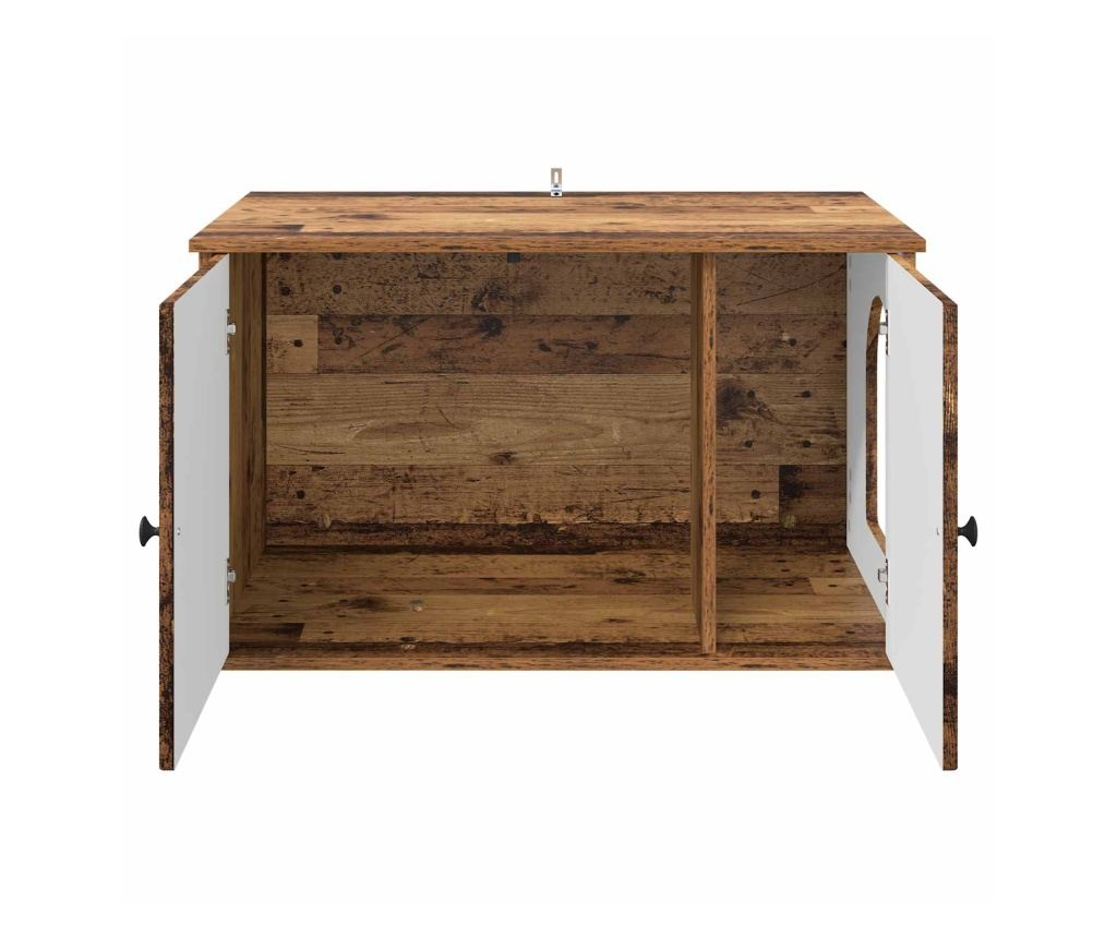 Къща за котки Старо дърво 85 x 55 x 50 см Инженерно дърво - 4