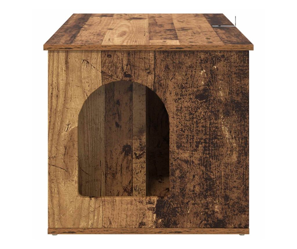 Къща за котки Старо дърво 85 x 55 x 50 см Инженерно дърво - 7