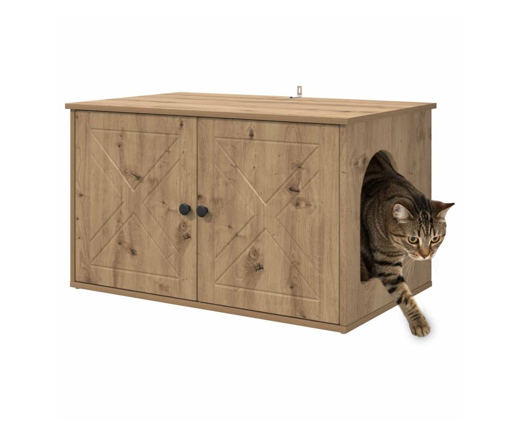 Къща за котки Дъб Артизан 85 x 55 x 50 см Инженерно дърво - 3
