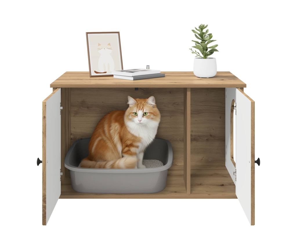 Къща за котки Дъб Артизан 85 x 55 x 50 см Инженерно дърво - 9