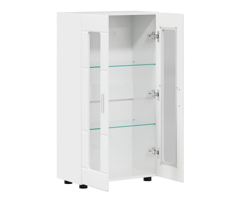 Служебен шкаф с рафт FLORIN Лъскаво бяло 55,5 x 29 x 103 см - 5