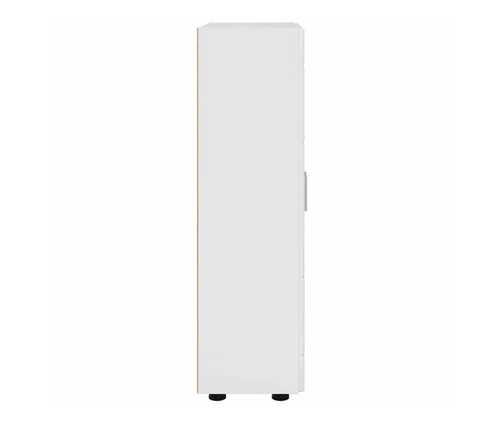 Служебен шкаф с рафт FLORIN Лъскаво бяло 55,5 x 29 x 103 см - 6