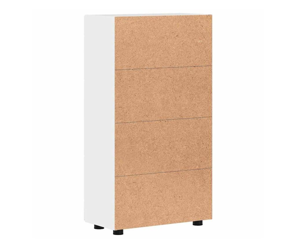 Служебен шкаф с рафт FLORIN Лъскаво бяло 55,5 x 29 x 103 см - 7