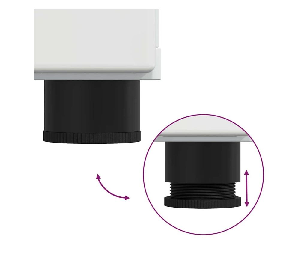 Служебен шкаф с рафт FLORIN Лъскаво бяло 55,5 x 29 x 103 см - 9