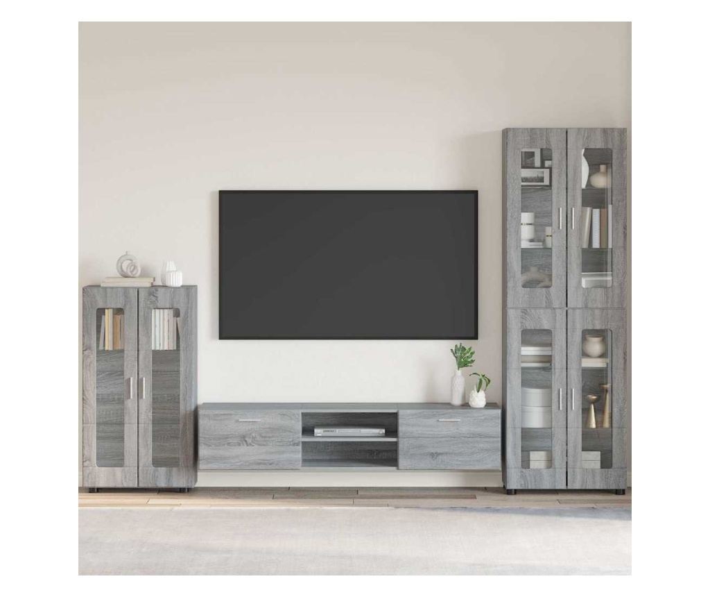 Служебен шкаф с рафт FLORIN Сив Сонома 55,5 x 29 x 103 см - 2