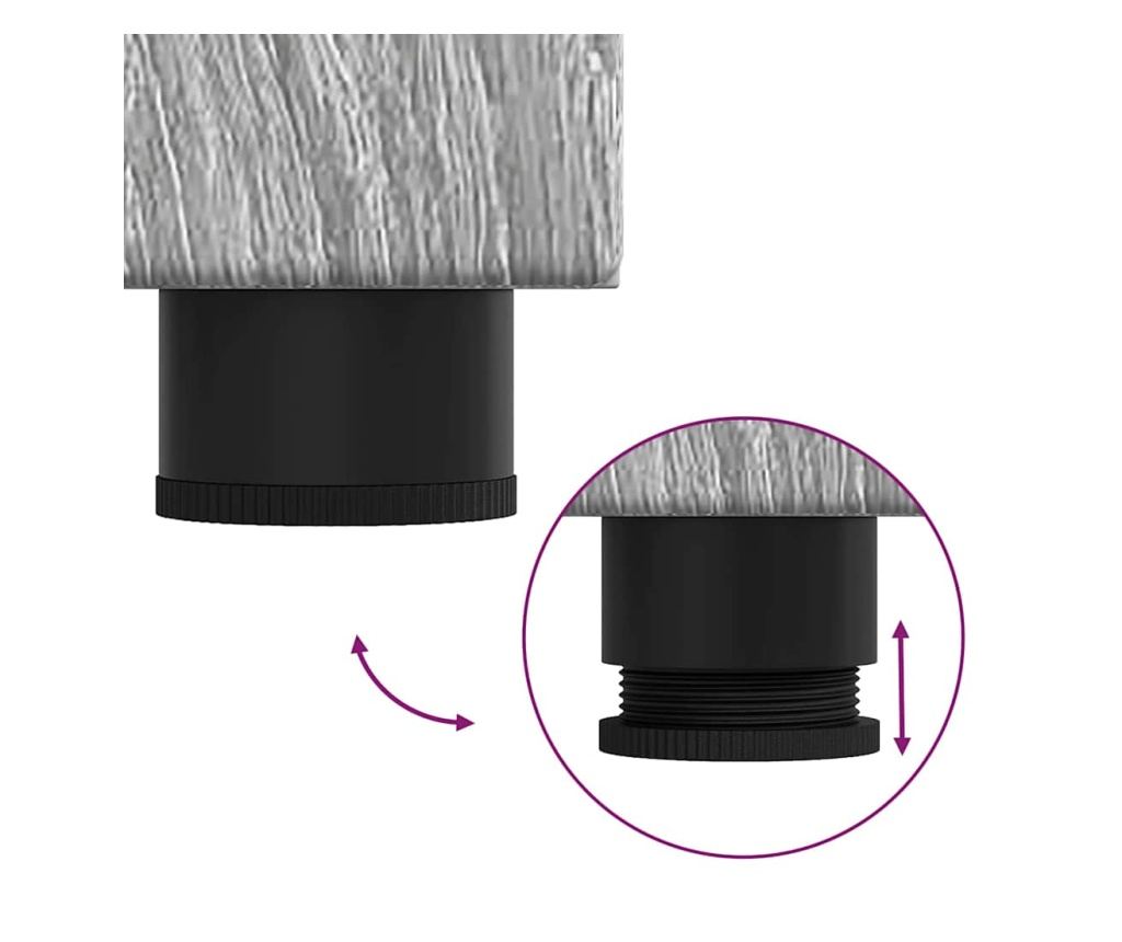 Служебен шкаф с рафт FLORIN Сив Сонома 55,5 x 29 x 103 см - 9