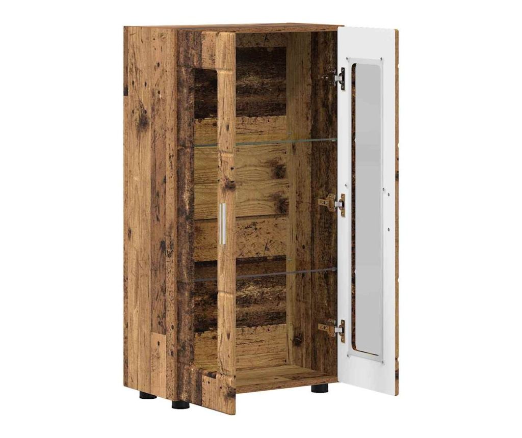 Служебен шкаф с рафт FLORIN Старо дърво 55,5 x 29 x 103 см - 5