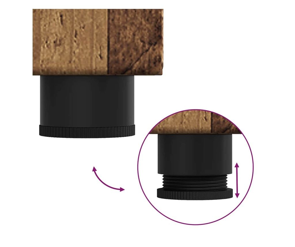 Служебен шкаф с рафт FLORIN Старо дърво 55,5 x 29 x 103 см - 9