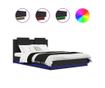 Леглова рамка с табла Черния дъб 150 x 200 cm Инженерно дърво thumbnail 1