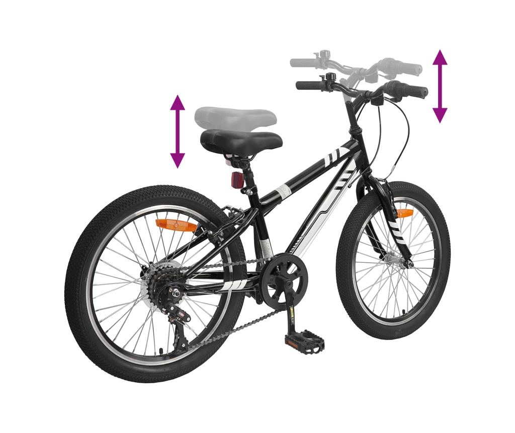 Планински Велосипед 20 инча 6-Speed за 5-8 години Черно - 7