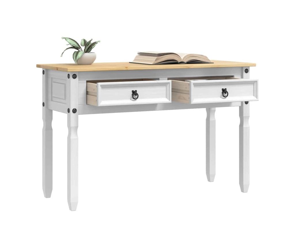 Крайна масичка с чекмедже Corona Бяло 115 x 46 x 73 см - 3