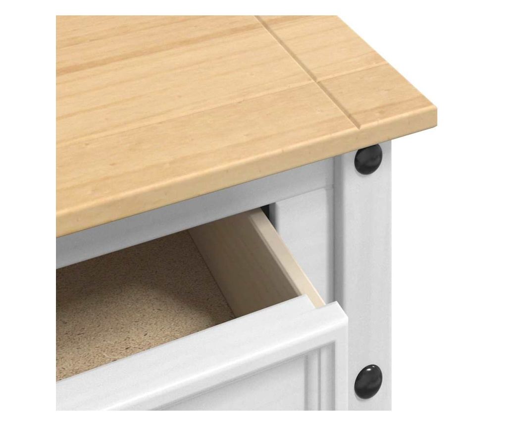 Крайна масичка с чекмедже Corona Бяло 115 x 46 x 73 см - 6